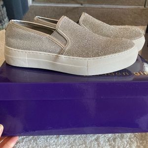 Steve Madden rhinestone slip on sneakers